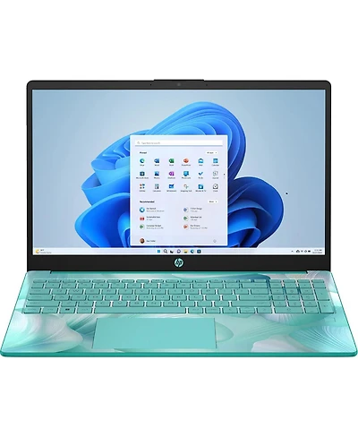 Hp 15-fd0105ds 15.6" Hd Touchscreen Laptop, Intel N100 0.8GHz, 4GB Ram, 128GB Ufs, Windows 11 Home S Mode, Aquamarine Sky - Refurbished