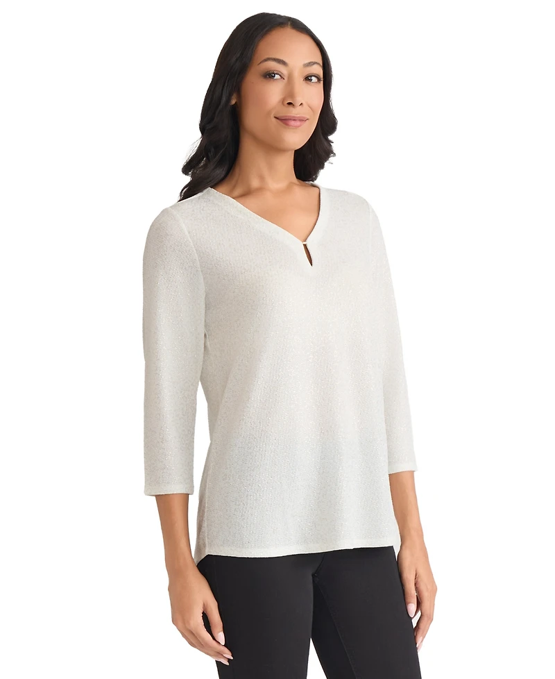 Jones New York Petite V-Neck Top