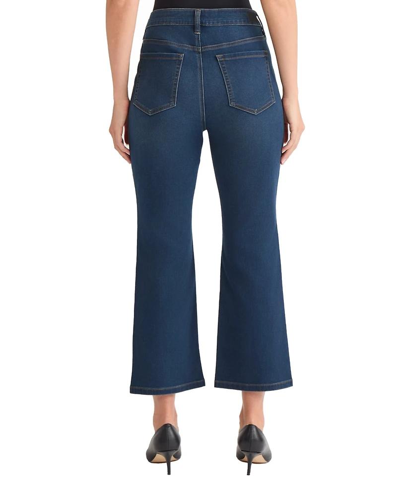 Jones New York Petite Cropped Fit Flared Jeans