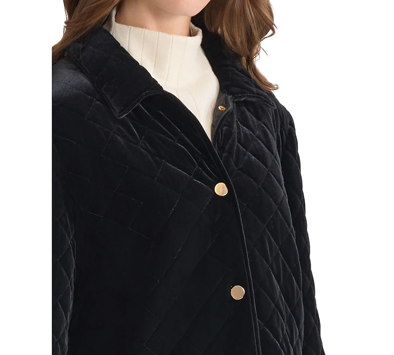 Jones New York Petite Long Sleeve Quilted Jacket