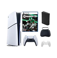 Sony PlayStation 5 Slim Disc Bundle with Madden 26 Game and Accessories