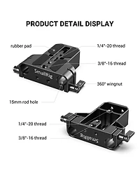 SmallRig Baseplate with Dual 15mm Rod Clamp