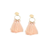 Sohi Women's Black Tassel Drop Earrings