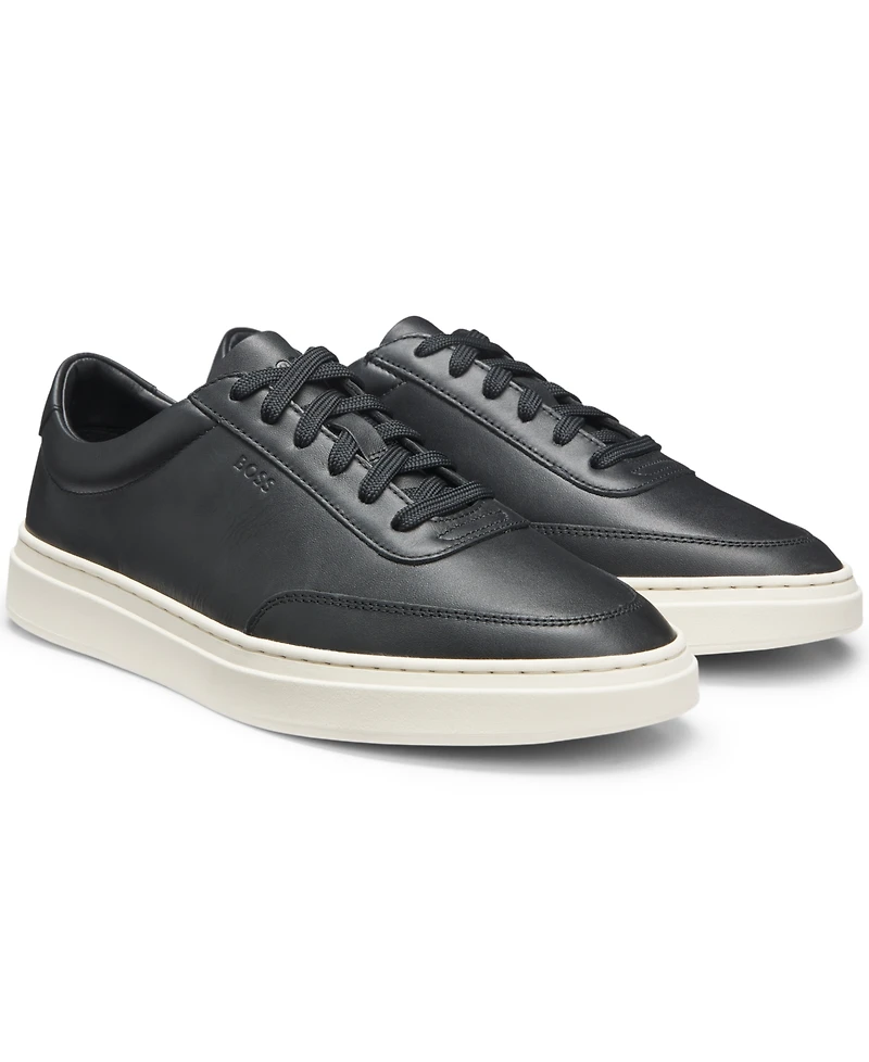 Boss by Hugo Men's Contrast Leather Trainers Shoes