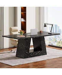 Tribesigns Modern Computer Desk, 63-Inch Large Office Desk Workstation, Simple Style Executive Desk Study Table