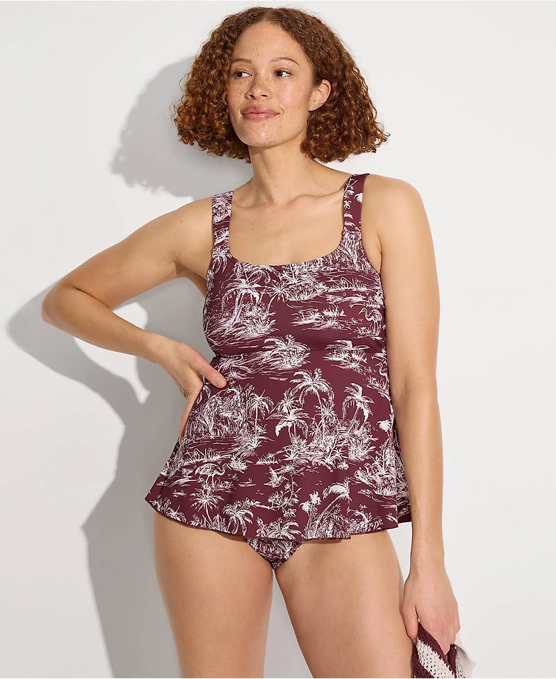 Lands' End Women's Dd-Cup Adjustable Scoop Neck Flutter Tankini Top
