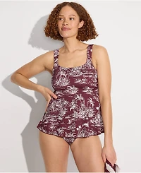 Lands' End Women's Dd-Cup Adjustable Scoop Neck Flutter Tankini Top