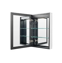 Slickblue Recessed Wall Medicine Cabinet with Side Mirrors and Lighting