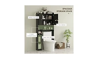 Slickblue Sturdy Compact Bathroom Cabinet for Towels and Bathroom Storage
