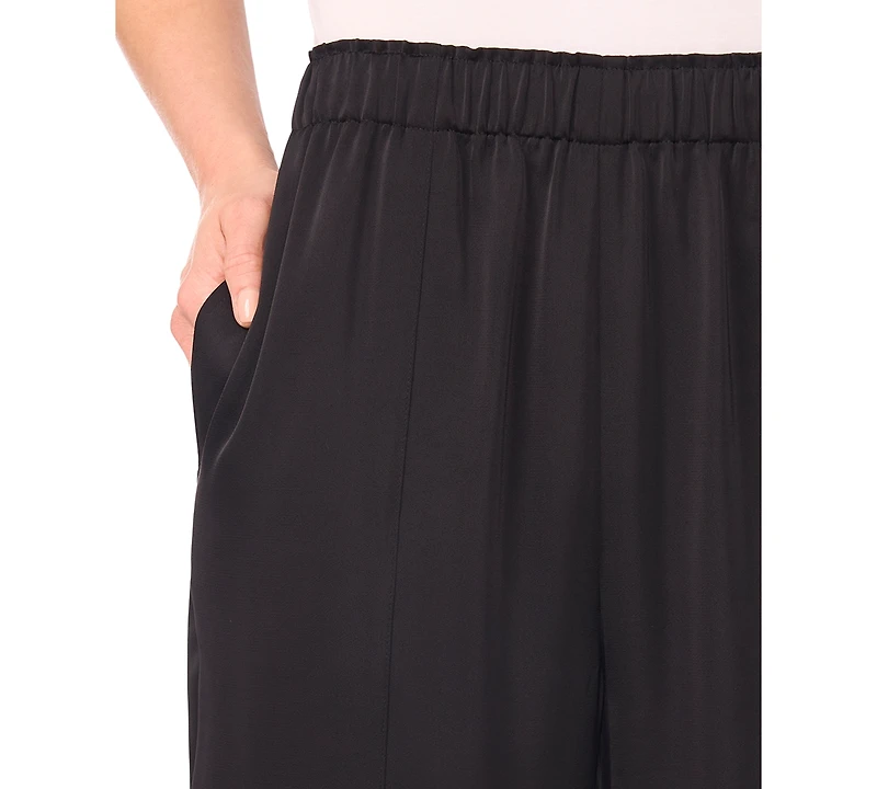 CeCe Women's Mid Rise Elastic Waist Pants
