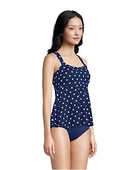 Lands' End Women's Mastectomy Flutter Scoop Neck Tankini Top