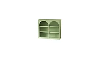 Slickblue Modern Two-Door Wall Cabinet with Glass Doors and Three-Tier Storage