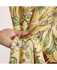 Hlc.me Florence Floral & Birds Patterned Window Back Tab Rod Pocket Curtains Bedroom - Light Blocking Darkening Window Panels