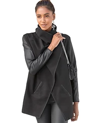 Lascana Women's Leather Sleeve Jacket