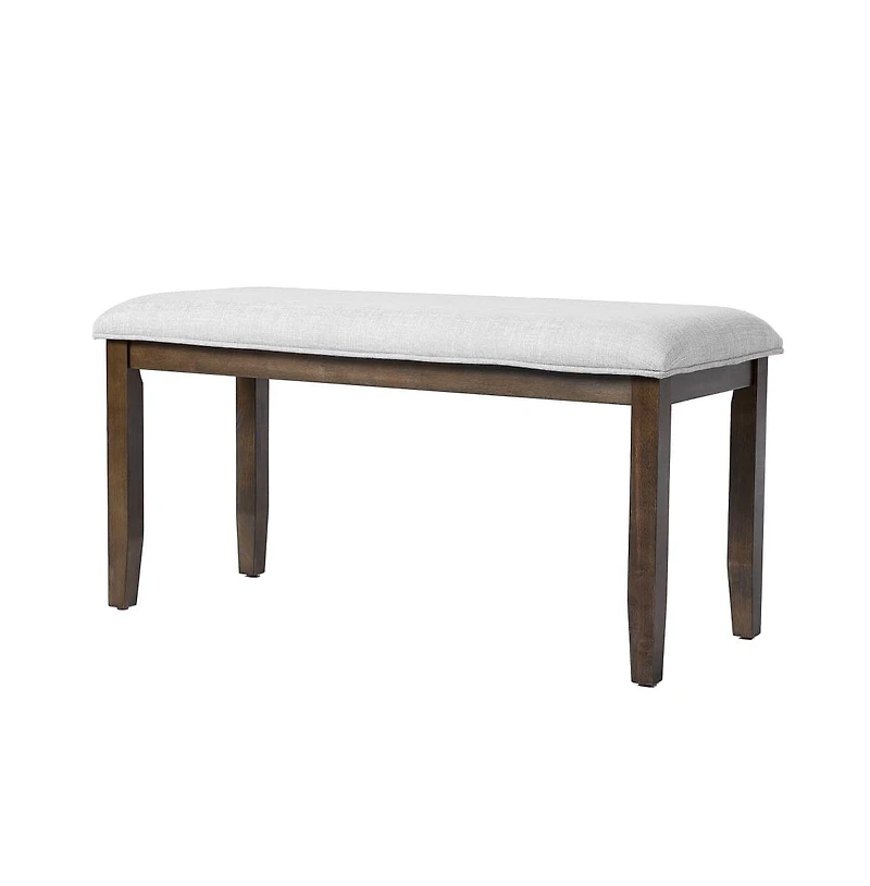 Upholstered Entryway Bench with Wood Legs, 38 Inch Padded Bench for Bedroom, Small Spaces or Dining Room-Maison Boucle