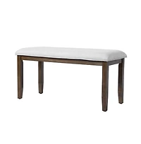 Upholstered Entryway Bench with Wood Legs, 38 Inch Padded Bench for Bedroom, Small Spaces or Dining Room-Maison Boucle