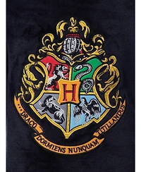 Harry Potter Girls Hogwarts Houses Crest Long-Sleeve Fleece Pajama Nightgown - All