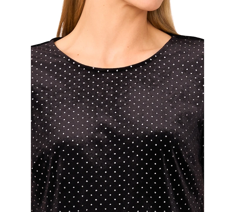 CeCe Women's Bubble Sleeve Knit Top