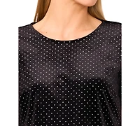 CeCe Women's Bubble Sleeve Knit Top