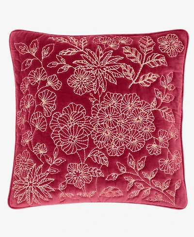 Charter Club Velvet Botanical Decorative Pillow, 18" x