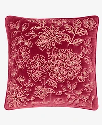 Charter Club Velvet Botanical Decorative Pillow, 18" x
