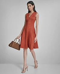 Calvin Klein Women's Sleeveless Fit and Flare Short Dress