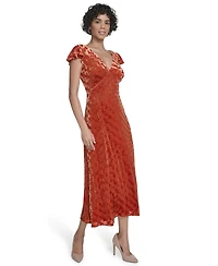 Calvin Klein Women's Flutter Sleeve Midi Dress