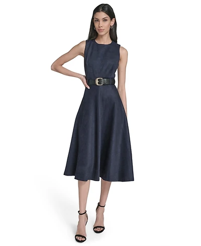 Calvin Klein Women's Belted Midi Dress