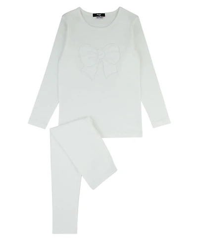 NoggiWear Little/Big Girls Puffy Bow Loungewear Set