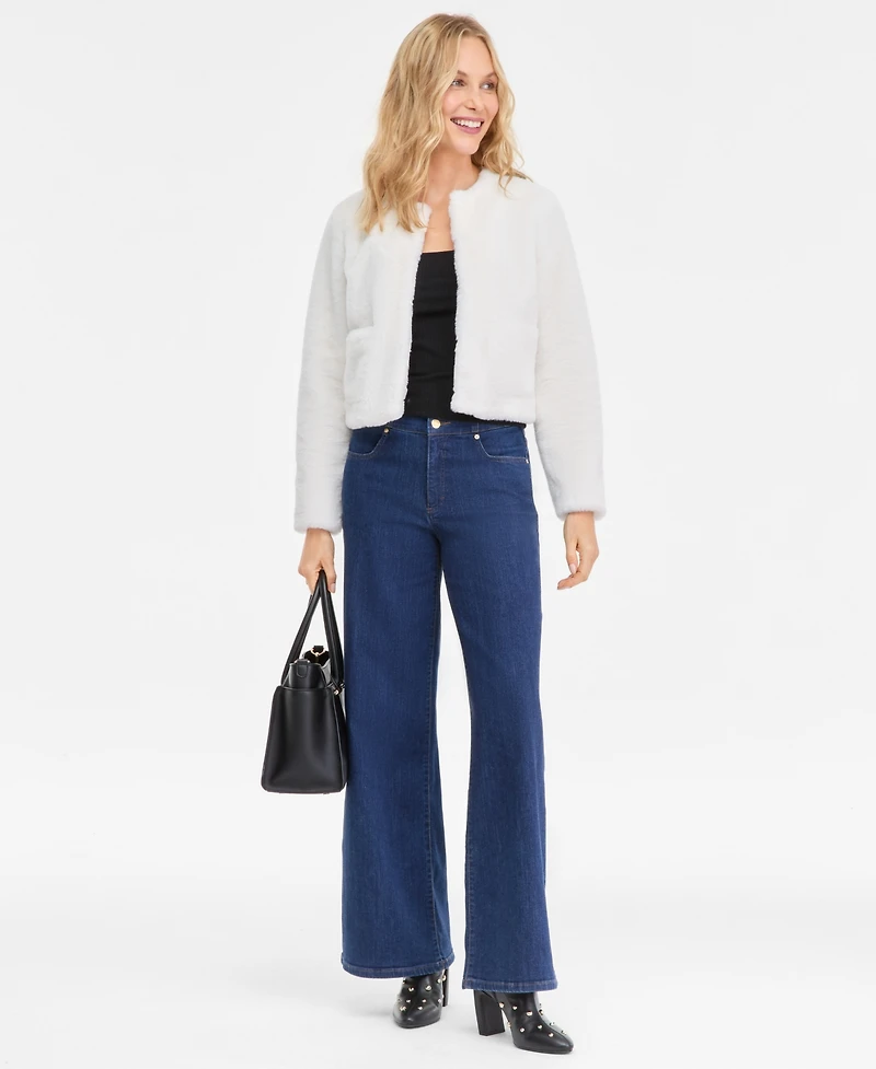 I.n.c. International Concepts Petite Faux-Fur Long-Sleeve Jacket, Macy's Exclusive