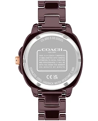 Coach Women's Kitt Cherry Ceramic Bracelet Watch, 34mm