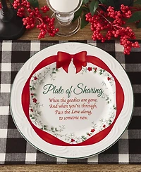 Winterberry Red Ribbon Sharing Plate