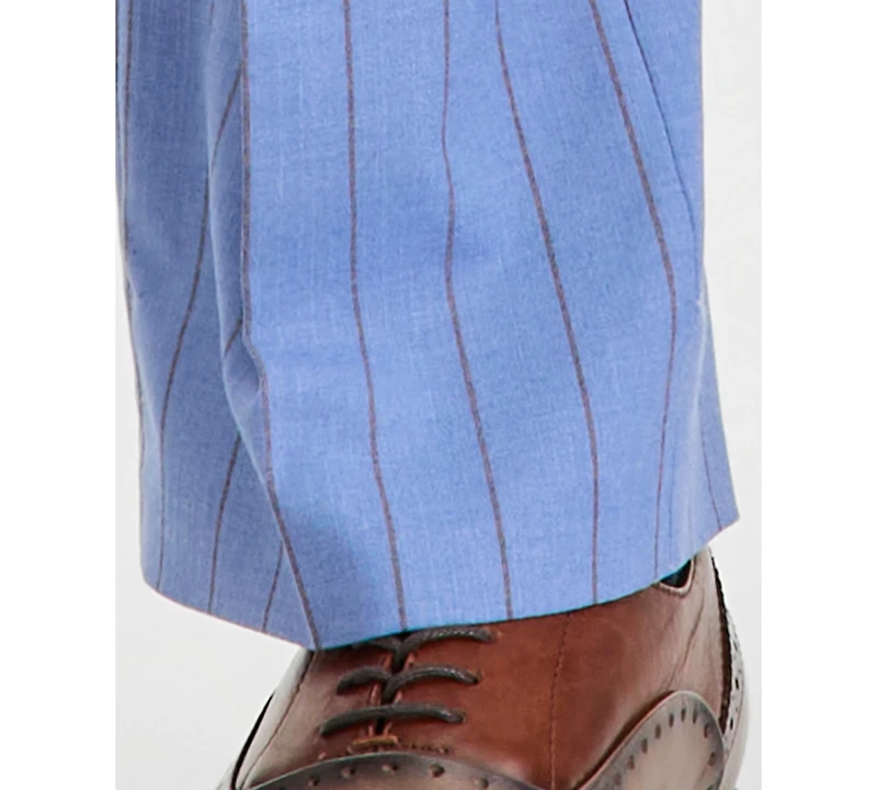 Tayion Collection Men's Classic-Fit Blue Stripe Suit Separates Pants