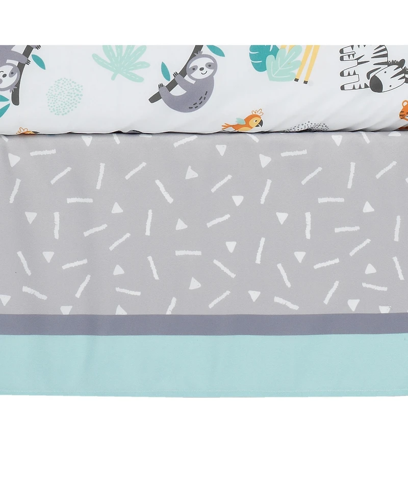 Bedtime Originals Baby Mighty Jungle Animals 3-Piece Nursery Crib Bedding Set