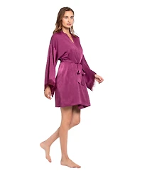 Linea Donatella Women's V-Neck Wrap Robe