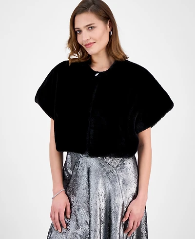 Robbie Bee Women's Faux Fur Caplet