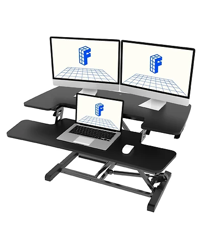 FlexiSpot M7 Series 35"W Manual Adjustable Standing Desk Converter, Black