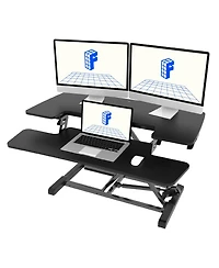 FlexiSpot M7 Series 35"W Manual Adjustable Standing Desk Converter, Black