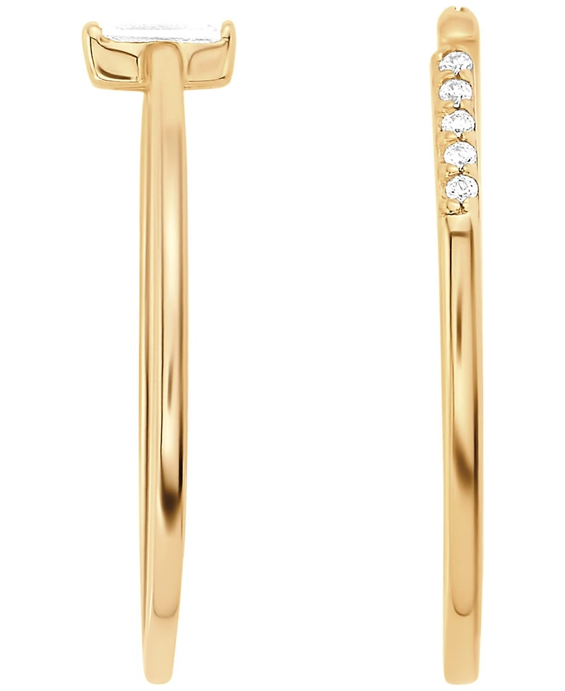 Macy's 2-Piece Cubic Zirconia Open Stackable Ring Set (0.23 ct. t.w.) in Gold Over Sterling Silver