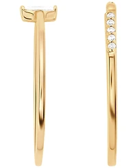 Macy's 2-Piece Cubic Zirconia Open Stackable Ring Set (0.23 ct. t.w.) in Gold Over Sterling Silver