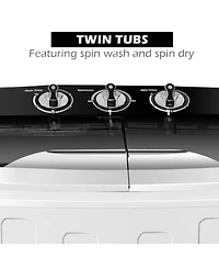 Gymax Compact Mini Twin Tub 8lbs Washing Machine Washer Spinner