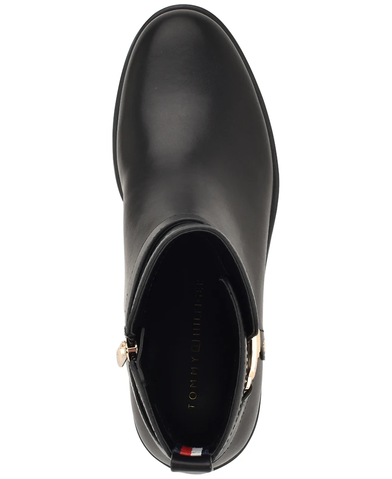 Tommy Hilfiger Women's Ivaide Logo Strap Block Heel Booties