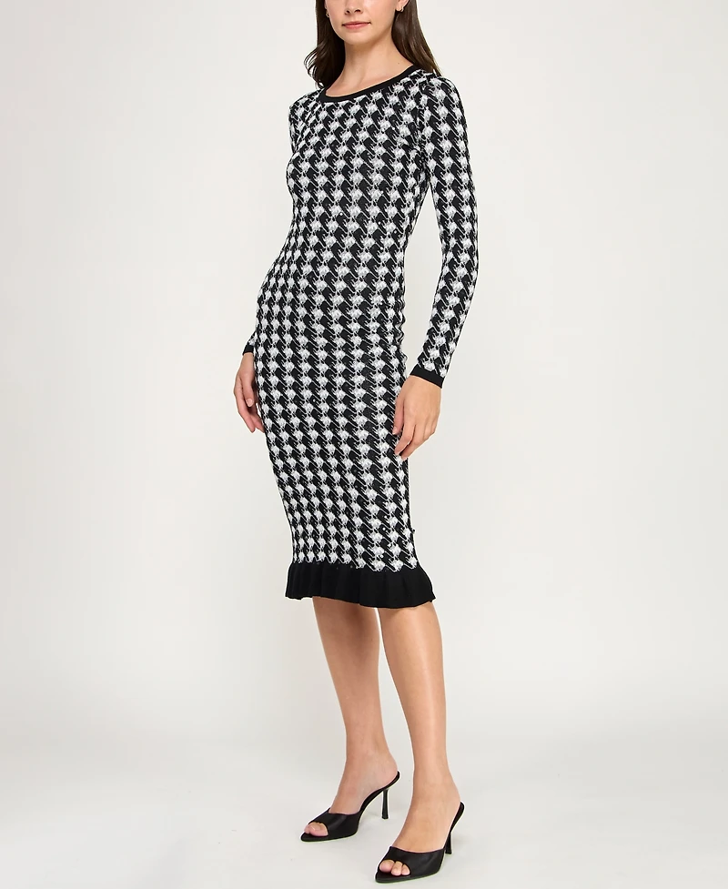 Bcx Juniors' Long Sleeve Midi Sweater Dress
