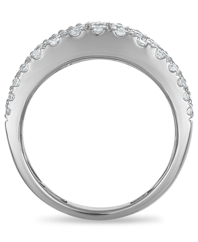 Diamond 5-Row Pave Band Ring (2 ct. t.w.) in 14k White Gold