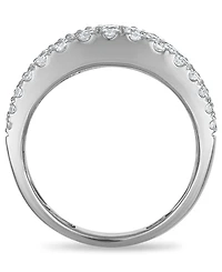 Diamond 5-Row Pave Band Ring (2 ct. t.w.) in 14k White Gold