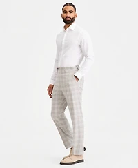 Tayion Collection Men's Classic-Fit Plaid Suit Separate Pants