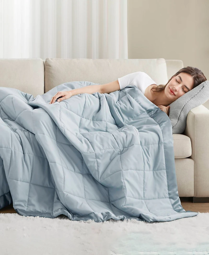 Madison Park Windom Lightweight Down Alternative Satin Trim Blanket