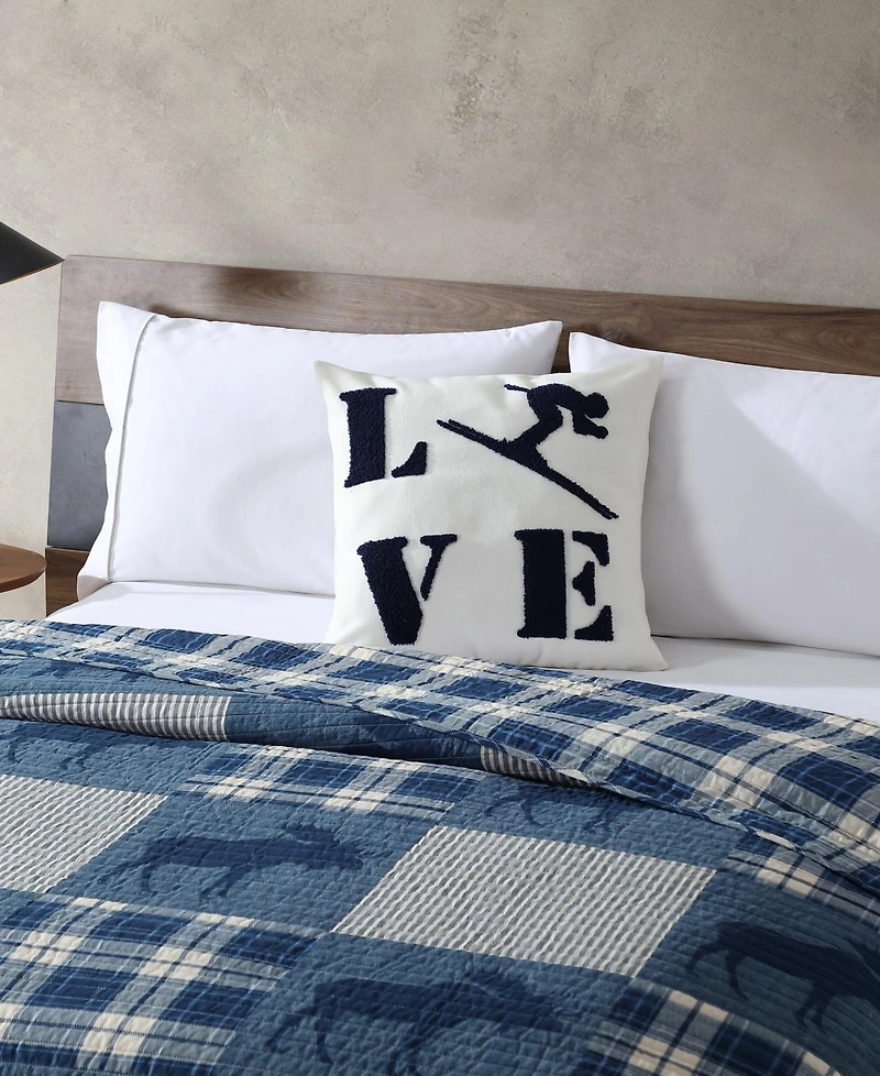 Eddie Bauer Love Ski Decorative Pillow, 20" x 20"
