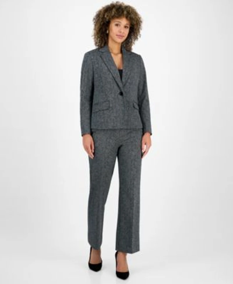 Kasper Womens Herringbone Jacket Pants