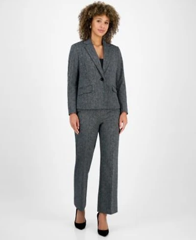 Kasper Womens Herringbone Jacket Pants